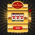 Golden Big Win slot machine Royalty Free Stock Photo