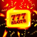 Golden slot machine 777 Royalty Free Stock Photo
