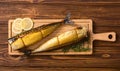 Golden smoked fish ( mackerel ) and ingredient