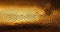 Golden Snake Skin Texture with Hexagonal Patterns in Warm Light for Natural Background