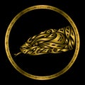 Golden snake symbol