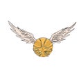 The golden snitch from the movie Harry Potter. Royalty Free Stock Photo