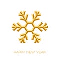 Golden snowflake