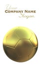 Golden soccer ball Royalty Free Stock Photo