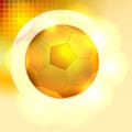 Golden soccer ball background Royalty Free Stock Photo