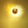 Golden soccer ball background Royalty Free Stock Photo