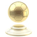 Golden soccer ball champion goblet