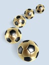 Golden soccer balls