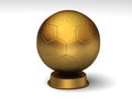 Golden soccerball trophy