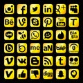 Golden Social Network Icons