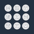 Golden Social Network Icons