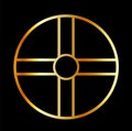 Golden southern cult solar cross