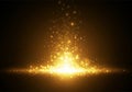 Golden Sparkle Explosion Abstract Background Royalty Free Stock Photo