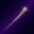 Glittering comet abstract