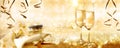 Golden new years eve background Royalty Free Stock Photo