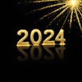golden sparkling year 2024, New year