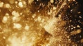 Golden Sparks Exploding From Metal Fabrication Royalty Free Stock Photo
