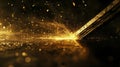 Golden Sparks Exploding From Metal Striking Surface Royalty Free Stock Photo