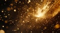 Golden Sparks Exploding From Metal Welding Process Royalty Free Stock Photo