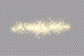 Golden sparks glitter special light effect. Vector sparkles on transparent background. Christmas abstract pattern Royalty Free Stock Photo