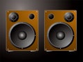 Golden speakers Royalty Free Stock Photo