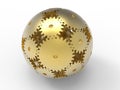 Golden sphere of gears Royalty Free Stock Photo