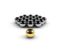 Golden sphere leadership conception Royalty Free Stock Photo