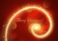 Golden spiral christmas background. Vector eps10