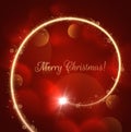 Golden spiral christmas background. Vector eps10 Royalty Free Stock Photo