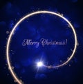 Golden spiral christmas shiny holiday background. Vector eps10 Royalty Free Stock Photo