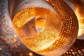 Golden Spiral Light Fixture Design Royalty Free Stock Photo