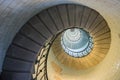 Golden spiral in a stair phare