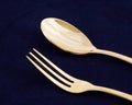 Golden spoon and fork