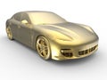 Golden sports car trophy