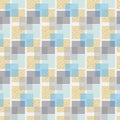 Golden square blue gray white, seamless pattern geometric golden shimmer shiny background Royalty Free Stock Photo