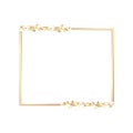 Golden Square Frame with Floral Embellishments free vector illustration Royalty Free Stock Photo