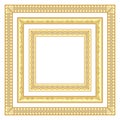 3 golden square frames