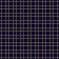 Golden square grid seamless pattern. Abstract minimal black and gold texture Royalty Free Stock Photo