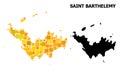 Golden Square Mosaic Map of Saint Barthelemy