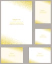 Golden square mosaic page corner design set Royalty Free Stock Photo