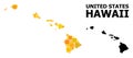 Golden Square Pattern Map of Hawaii State