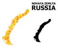 Golden Square Pattern Map of Novaya Zemlya Islands