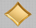 Golden Square Plate on Checkered Background Royalty Free Stock Photo