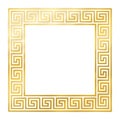 Golden Square With Seamless Meander Design