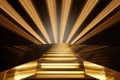 golden stairs filled with light background