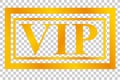 Golden stamp VIP, at transparent effect background