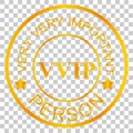 Golden Stamp VVIP, at Transparent Effect Background