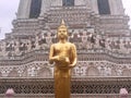 Golden standing Buddha at Wat Arun temple ,Bangkok,Thailand. Royalty Free Stock Photo