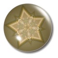 Golden Star Button Orb Royalty Free Stock Photo