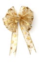Golden star christmas bow